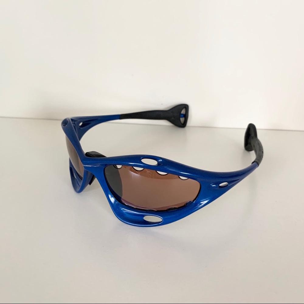 Vintage Oakley OG Pro racing jacket sunglasses in blue - Picture 9 of 16